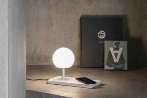 Svítidlo NIKO RIGHT BASE GLASS bílá stolní lampa - FARO