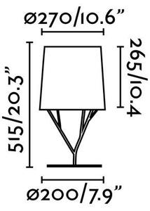 TREE bílá stolní lampa 1L - FARO