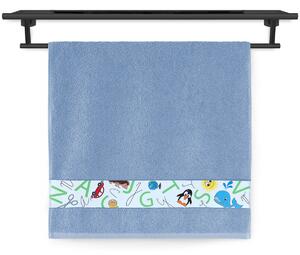 Dětský ručník Veba NORA Abeceda tisk modrá Velikost: 50x100 cm