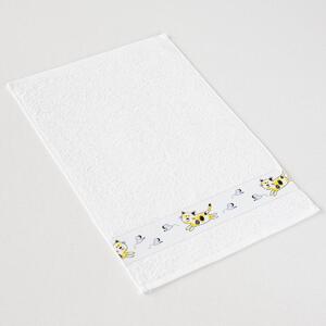 Dětský ručník Veba RUJANA Kočky tisk bílá Velikost: 30x50 cm