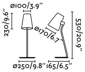 LUPE chrom stolní lampa - FARO
