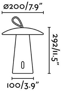 TASK LED, bílá přenosná stolní lampa - FARO