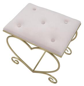 Stolička Mauro Ferretti Soft 50x37,5x51,5 cm, zlatá/růžová