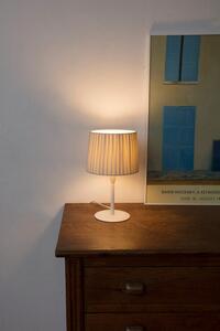 SAMBA bílá/skládaná béžová mini stolní lampa - FARO