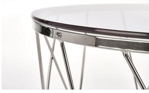 Konferenční stolek SILINO kouřová/stříbrná