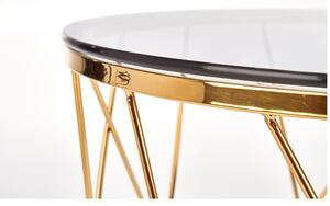 Konferenční stolek SILINO kouřová/zlatá