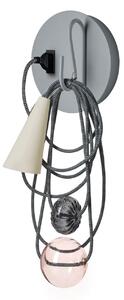 Nástěnná Svítidla Foscarini, Filo, Šedá, Obývací pokoj, Kov, Design
