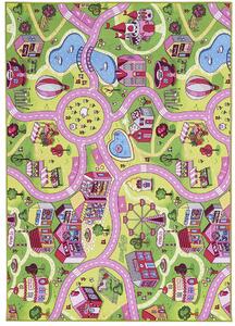 BrenoKusový koberec SWEET TOWN 26, Růžová, Vícebarevné, 140 x 200 cm