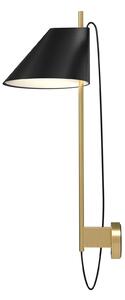 Nástěnná Svítidla Louis Poulsen, Yuh Brass, stmívatelné, Černá, Obývací pokoj, Kov, Design