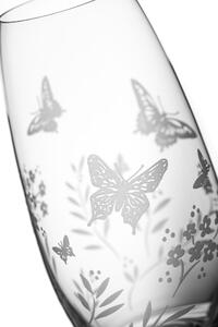 Diamante skleněná váza Butterfly Barrel 25 cm