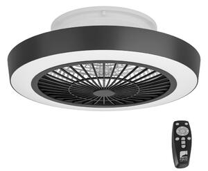 Eglo 35096 - LED Stmívatelný stropní ventilátor SAZAN LED/37,8W/230V černá + DO EG35096