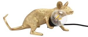Stolní lampa SELETTI, Mouse Lamp Valentine, Zlatá / mosazná, Obývací pokoj, Plast, Design