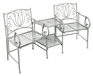 Kovový stolek a dvě židle, zahradní set Tulip