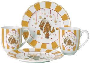 SNÍDAŇOVÁ SOUPRAVA Christmas Love Beige 4dílné Hutschenreuther - Kávové servisy, Online Only