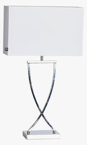 Stolní lampa By Rydéns, Omega, Metalická, Obývací pokoj, Tkanina / Textil, Moderní