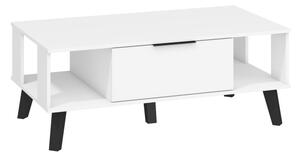 Konferenčný stolek Shela SVN-05 (bílá + bílý lesk)