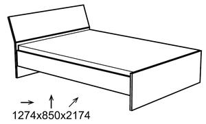 Manželská posteľ 180x200 typ TA-24 Taylor (dub wotan) (bez roštu a matrace). 1041902