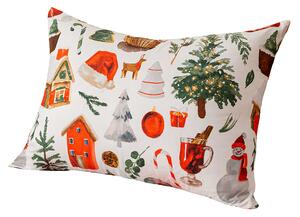 Povlak na polštář z mikrovlákna FESTIVE MAGIC 50x70 cm, bílý