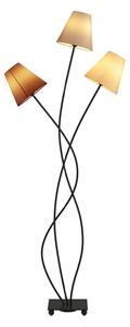 Stojací Lampa Lindby, Melis, Šedá, Obývací pokoj, Tkanina / Textil, Moderní