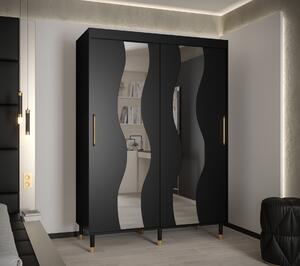 Šatní skříň Abi Calipso Sew Barva korpusu: Bílá, Rozměry: 120 cm, Dveře: Bílá + zrcadlo