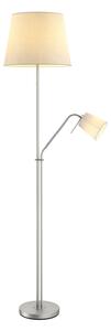 Stojací Lampa Lindby, Nantwin, Bílá, Obývací pokoj, Tkanina / Textil, Moderní