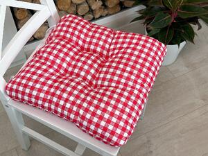 Písecké lůžkoviny Sedák na židli - Kostička červená