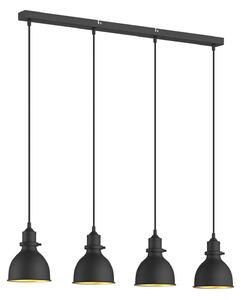 Závěsná svítidlo Lindby, Jasminka, stmívatelné, Černá, Kuchyně, Kov, Industriální design