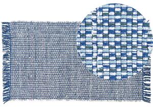 Modrý bavlněný koberec 80x150 cm BESNI