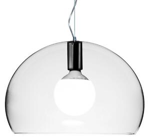 Závěsná svítidlo Kartell, Small FL/Y, Transparentní, Obývací pokoj, Plast, Design