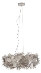 Závěsná svítidlo Slamp, Clizia, stmívatelné, Šedá, Obývací pokoj, Plast, Design
