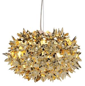 Závěsná svítidlo Kartell, Bloom S2, Zlatá / mosazná, Obývací pokoj, Plast, Design