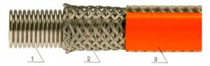 Invena, elastická plynová připojovací hadice 0,50 m, 1/2" x 1/2" PVC, INV-GW-21-050-F