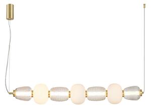 Závěsná svítidlo LOOM DESIGN, Pearl 7, stmívatelné, Zlatá / mosazná, Obývací pokoj, Sklo, Moderní