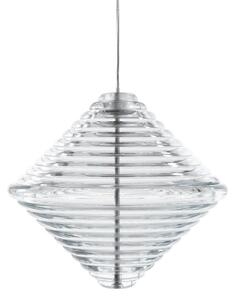 Závěsná svítidlo Tom Dixon, Press Cone, stmívatelné, Transparentní, Obývací pokoj, Sklo, Design
