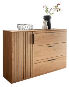 ŠIROKÁ KOMODA, dub, barvy dubu, 147/94/42 cm Linea Natura - Komody z masivu
