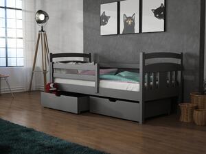 Dětská postel 80 cm Kayla (s roštem a úl. prostorem) (grafit). 1012810