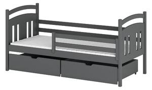 Dětská postel 80 cm Kayla (s roštem a úl. prostorem) (grafit). Vlastní profesionální přeprava až k Vám domů 1012810