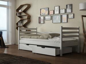 Dětská postel 80 cm Marisa (s roštem a úl. prostorem) (bílá). 1012813