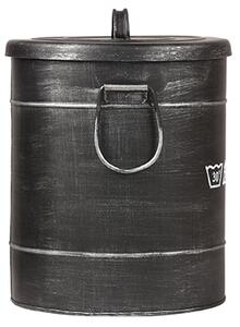 Černý kovový úložný box LABEL51 Lokatio S, 33 cm