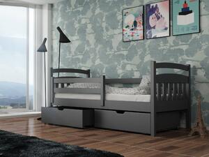 Dětská postel 90 cm Susy (s roštem a úl. prostorem) (grafit). 1012902
