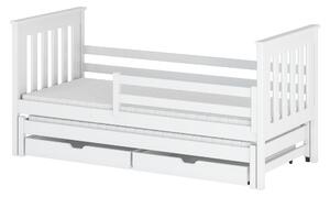 Dětská postel 80 cm TOYA (s roštem a úl. prostorem) (bílá). Vlastní profesionální přeprava až k Vám domů 1013041