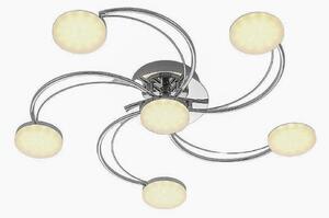 Stropní Lampa Lindby, Rouven, Metalická, Obývací pokoj, Kov, Moderní