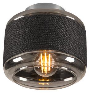 Stropní Lampa SLV, Pantilo Rope 19, stmívatelné, Černá, Obývací pokoj, Sklo, Moderní