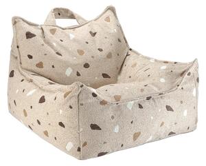 Světle hnědý dětský sedací vak z textilie bouclé/žinylkový Terrazzo Chair – Wigiwama
