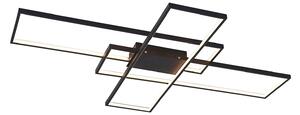 Stropní Lampa Lindby, Tetson, stmívatelné, Černá, Obývací pokoj, Kov, Moderní