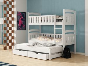 Dětská postel 80 cm OLLIE (s roštem a úl. prostorem) (bílá). 1013205