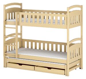 Dětská postel 80 cm OLLIE (s roštem a úl. prostorem) (borovice). 1013204