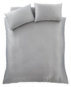 Šedé saténové povlečení na dvoulůžko/prodloužené 230x220 cm Silky Soft – Catherine Lansfield