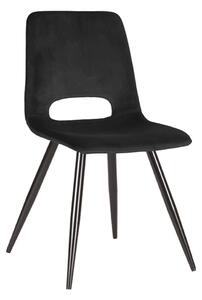 Černá sametová jídelní židle LABEL51 Bhezz