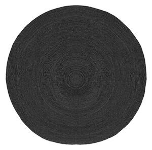 LABEL51 Černý kulatý koberec Braos XXL z juty, 180x180 cm